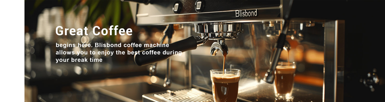 BLISBOND coffee machine preparing espresso